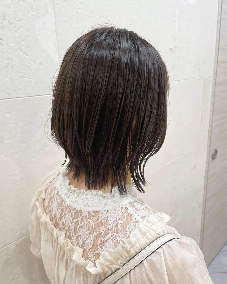 ミディアム カラー カット ヘアカラー トリートメント 斉藤 貴也のヘアスタイル