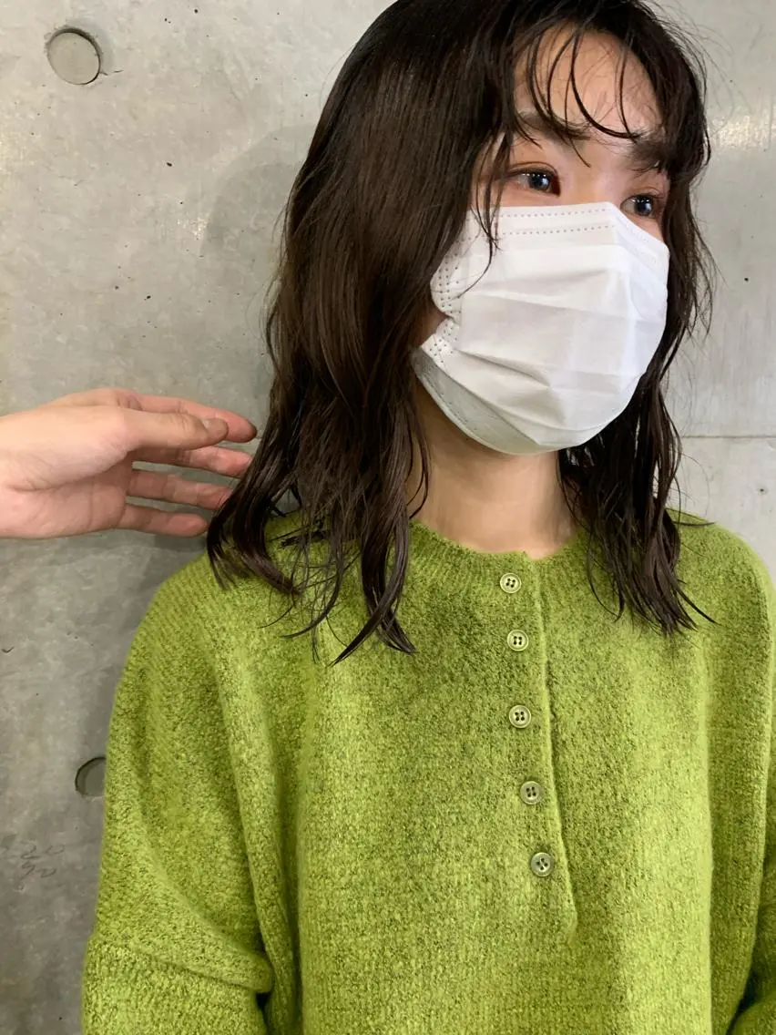 ミディアム パーマ ボブパーマコテ巻き風 パーマNo1深江秀平のヘアスタイル