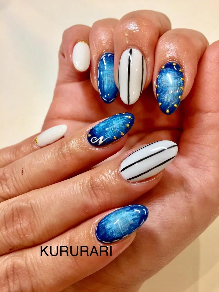ネイル アートネイル 長さ出し ジェルネイル KURURARI NAILのネイルデザイン