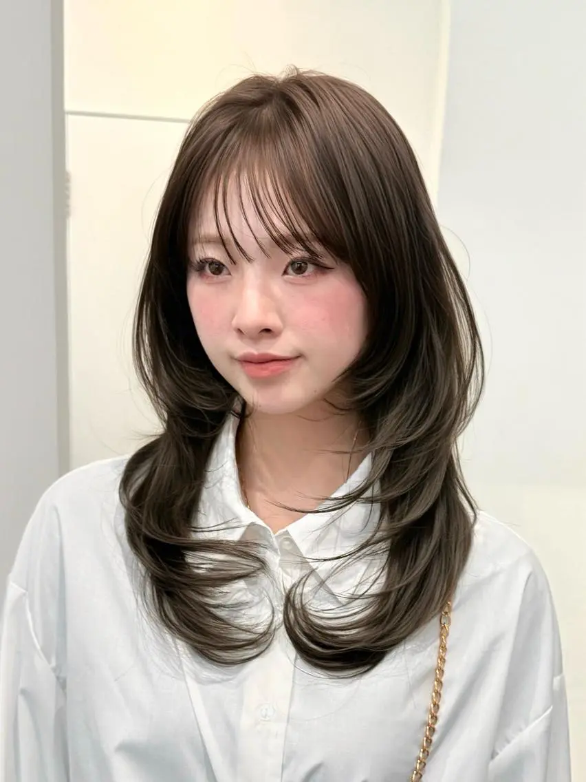 ロング レイヤーカット 似合わせカット 縮毛矯正/髪質改善 京都/レイヤー/楓華のヘアスタイル
