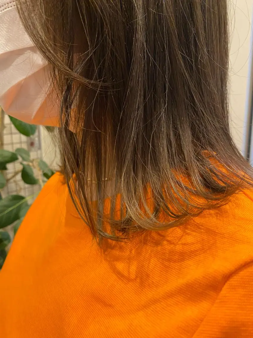 ミディアム カラー ブリーチ 透明感カラー ブリーチなしカラー & Graph. 立川🥣🌿のヘアスタイル