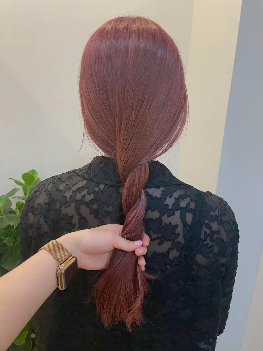 セミロング カット ヘアカラー トリートメント minatsu 東京の技術を京都でのヘアスタイル