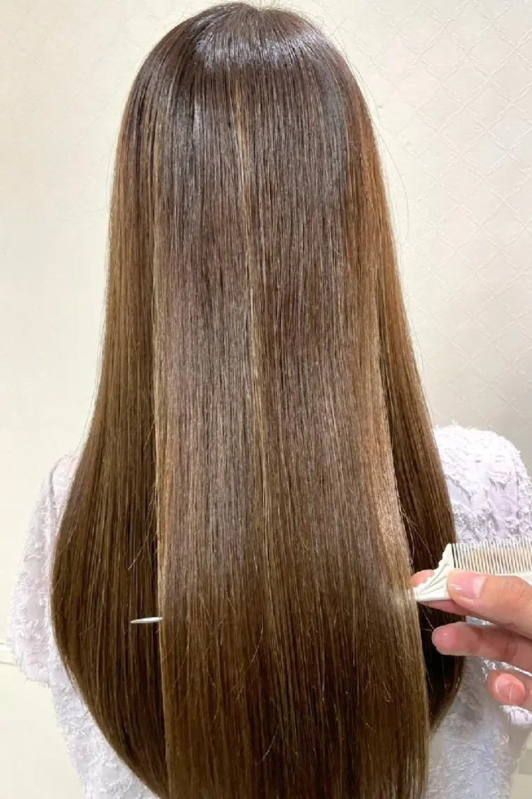 ロング カラー 縮毛矯正 トリートメント 高橋 佑のヘアスタイル