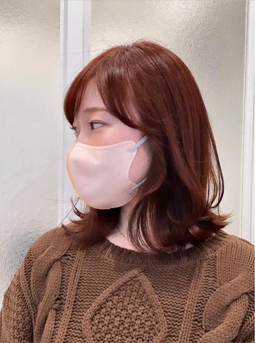 ミディアム カット ヘアカラー トリートメント Yuka ∥ 深層筋 ×睡眠改善ヘッドスパのヘアスタイル