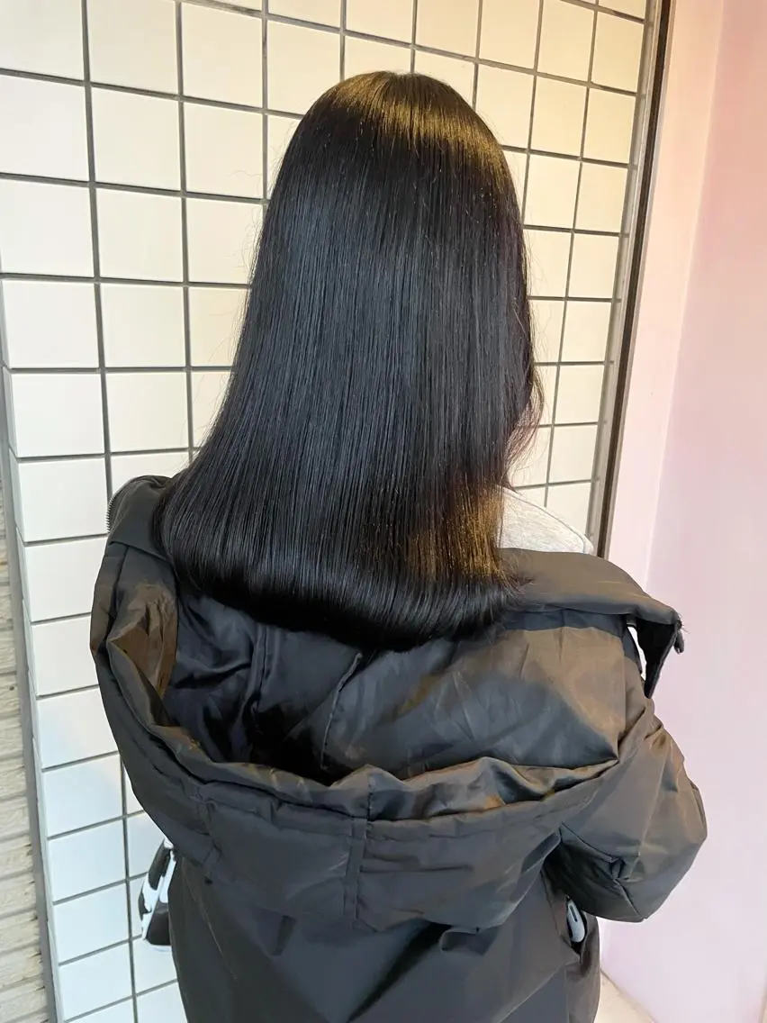 セミロング トリートメント カット 縮毛矯正 トリートメント 心斎橋/ブリーチ minamiのヘアスタイル
