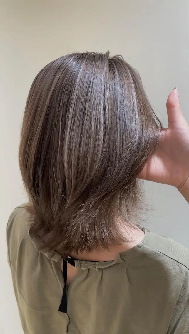 ミディアム ヘアカラー トリートメント 池田 早穂のヘアスタイル