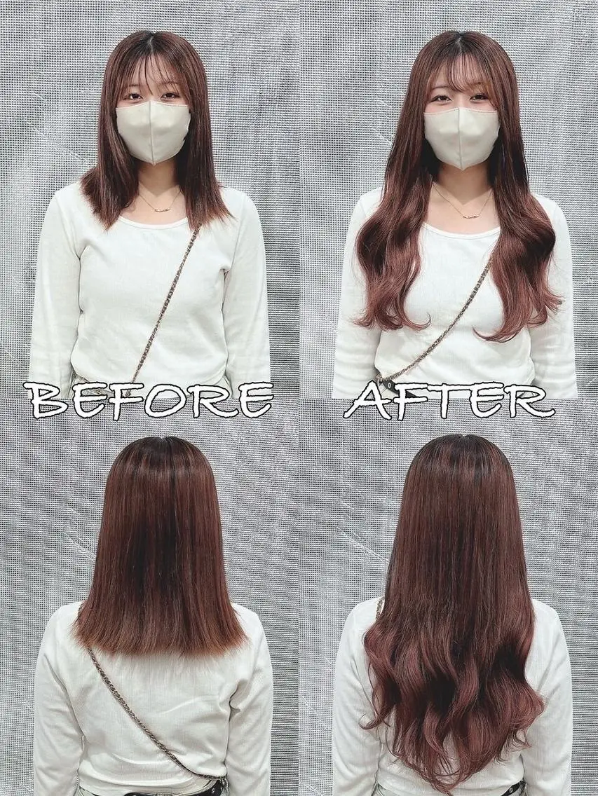 ロング カラー ヘアアレンジ シールエクステ バレイヤージュ ブリーチ ケアブリーチ ダブルカラー MISA ミサのヘアスタイル