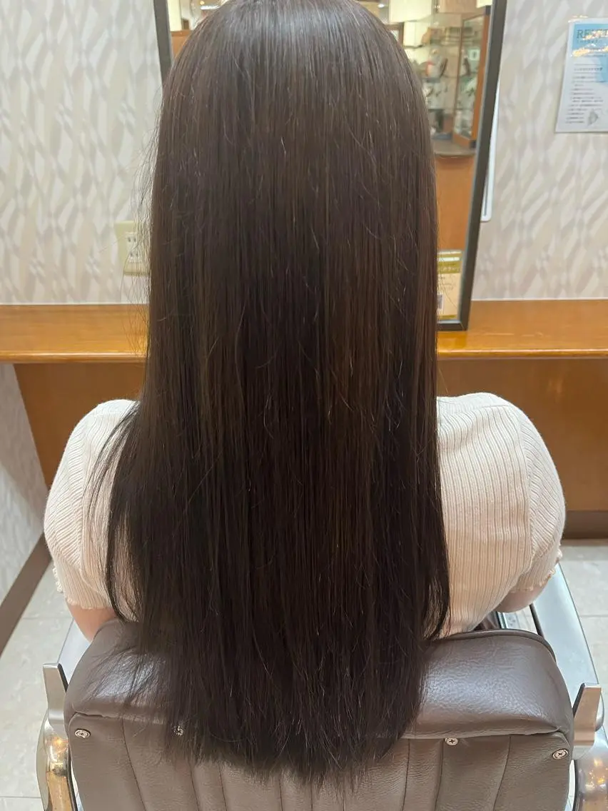 ロング カラー 髪質改善/ストレート /艶髪/熊谷はつなのヘアスタイル