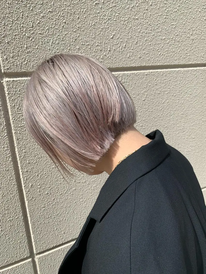 ショート カラー メンズカットパーマ/ ブリーチ高柳将太のヘアスタイル