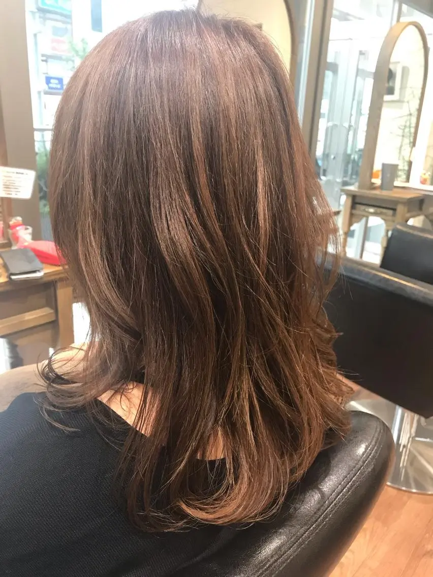 ロング カラー カット アザマ　ヤスカツ _rosso 川口のヘアスタイル