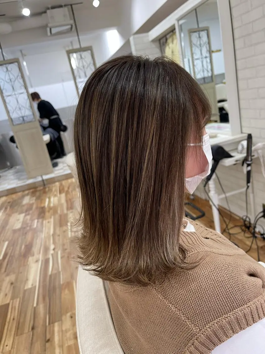 ミディアム カラー ヘアカラー トリートメント Reb_keiji 👑小倉圭司のヘアスタイル