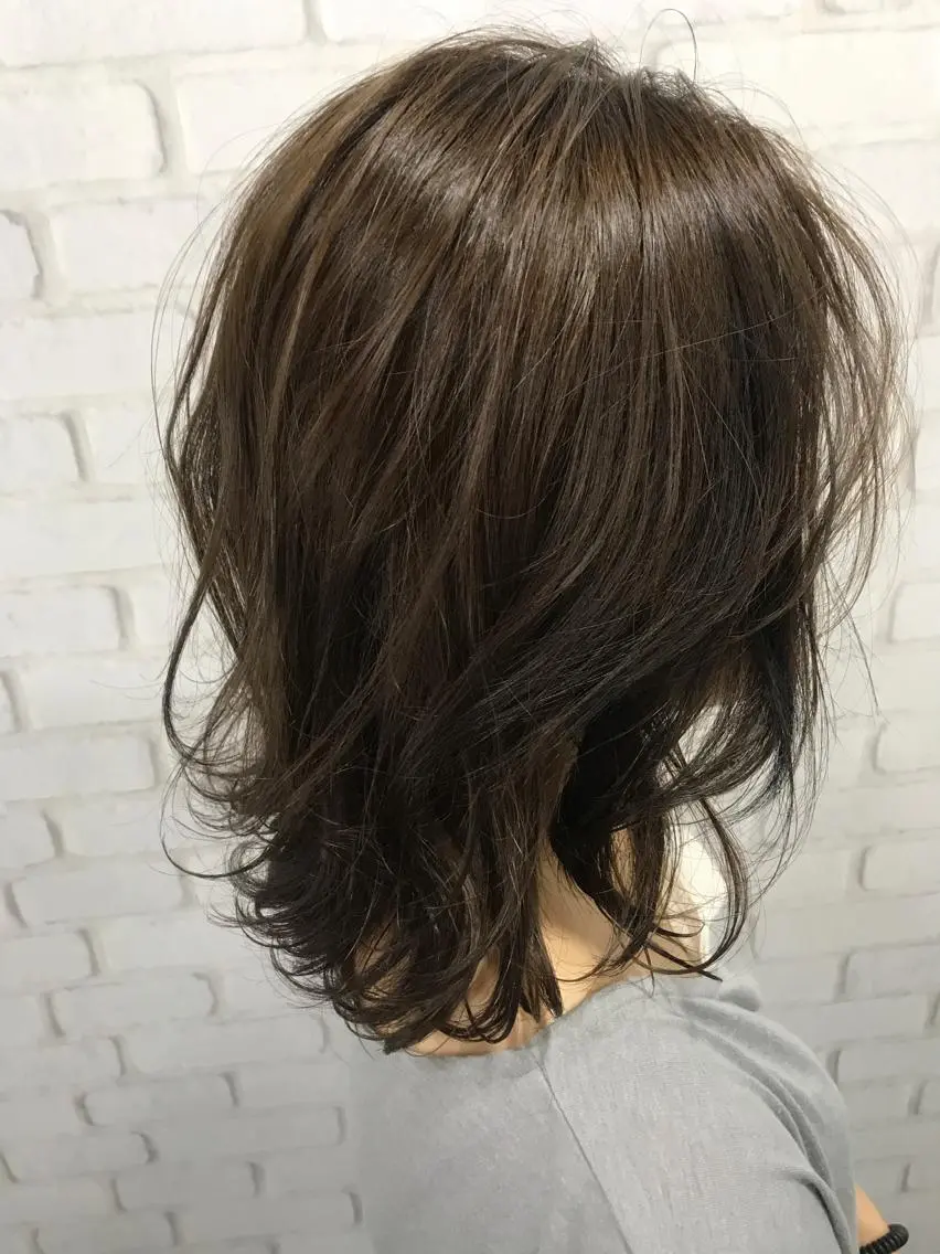 ミディアム カラー パーマ ベージュカラー SUNNY GRACEのヘアスタイル