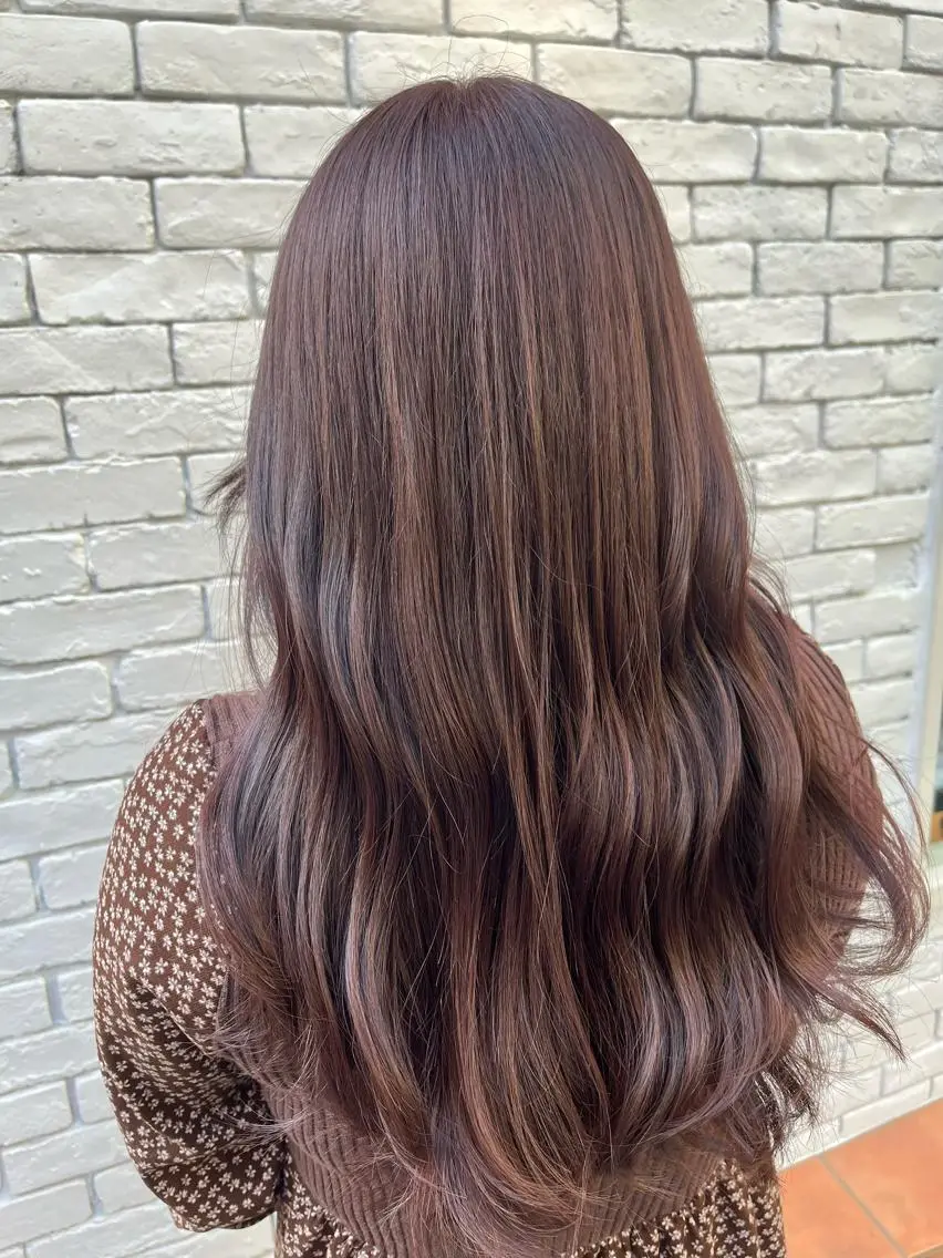 セミロング カラー ブラウンカラー ピンクカラー ピンクブラウン カット ヘアカラー トリートメント 🌈透明感カラー🌈 🌟吉田祐介🌟のヘアスタイル