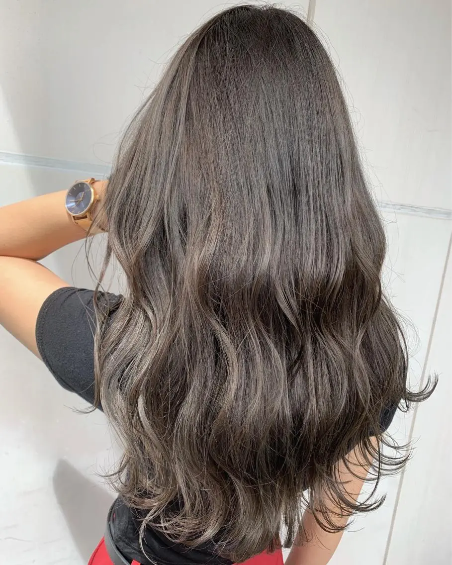 ロング カラー カット ヘアカラー トリートメント 髪質改善will hairdesignのヘアスタイル