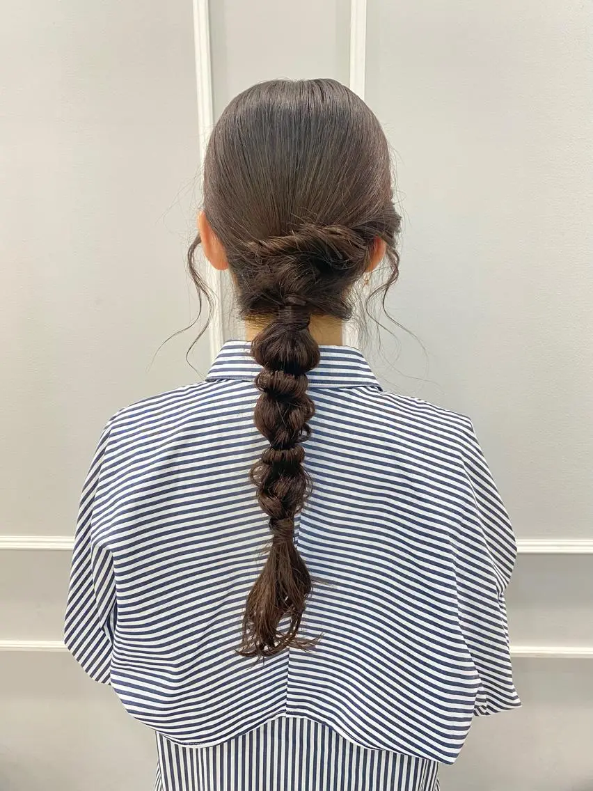 ロング ヘアアレンジ 韓国ヘア🍒渡辺 咲🍒のヘアスタイル