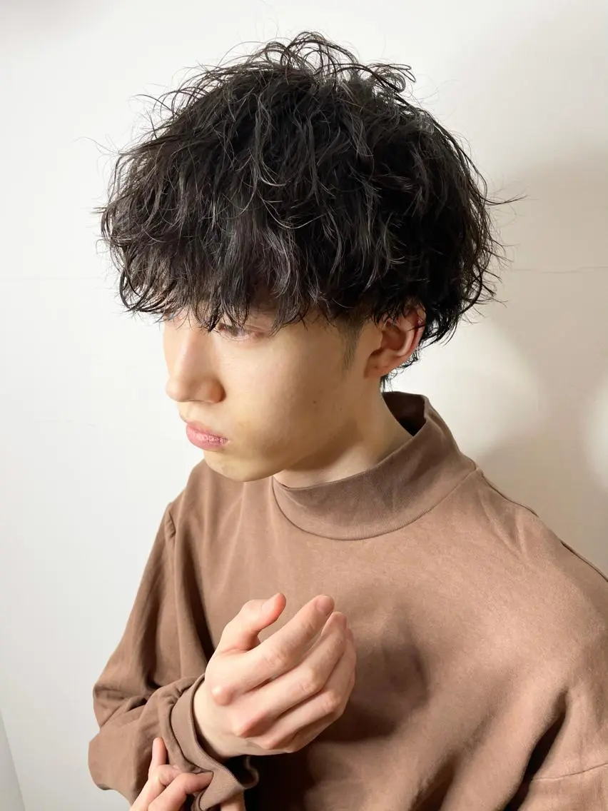 ミディアム ミディアムパーマ 渋谷 メンズヘア⭐️ タニグチヨシユキのヘアスタイル