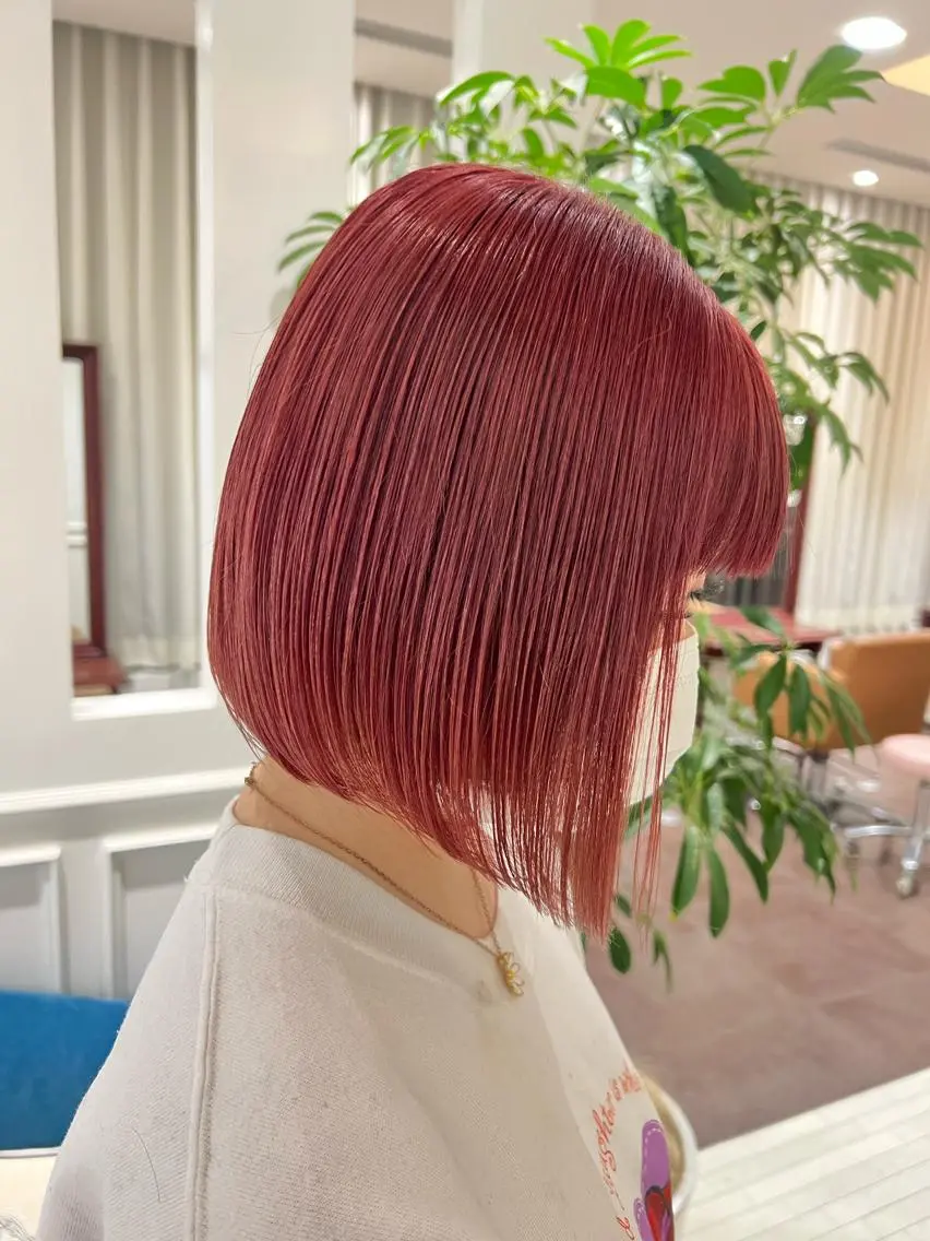 ショート カラー ヘアカラー トリートメント ヘアセット 🎀透明感 カラー🎀ミズキのヘアスタイル