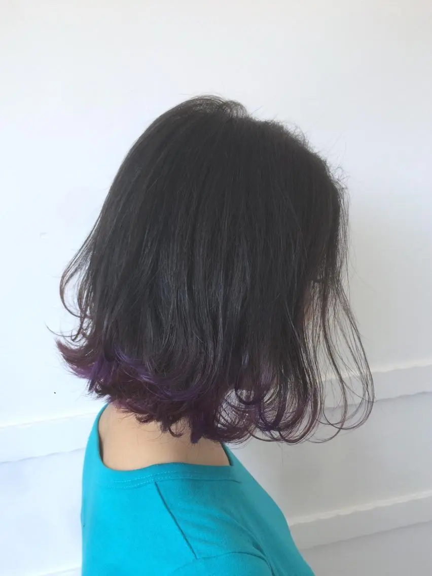 ショート カラー パープルカラー ヘアカラー トリートメント 🍀ナガヤマ ヒデアキ🍀のヘアスタイル