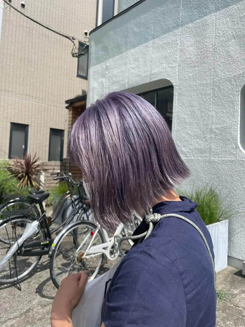 ショート カラー アッシュ ラベンダーカラー ラベンダーアッシュ カット ヘアカラー 五十嵐 雄毅のヘアスタイル