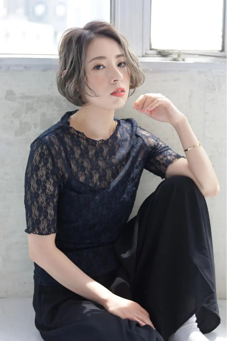 ショート カラー ヘアカラー トリートメント Lolonois池田 代表 鍜治本颯太のヘアスタイル