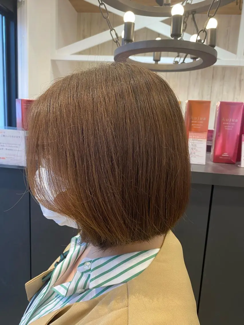 ショート ボブ 顔周りカット 韓国風ヘア レイヤーカット 柴田 枝利子のヘアスタイル