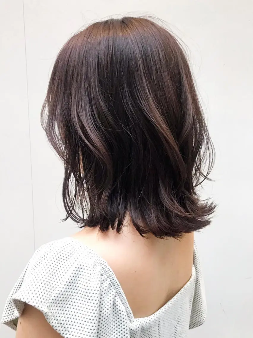 ミディアム カラー パーマ ヘアアレンジ ベージュカラー ITbyALBUM 浦和店のヘアスタイル