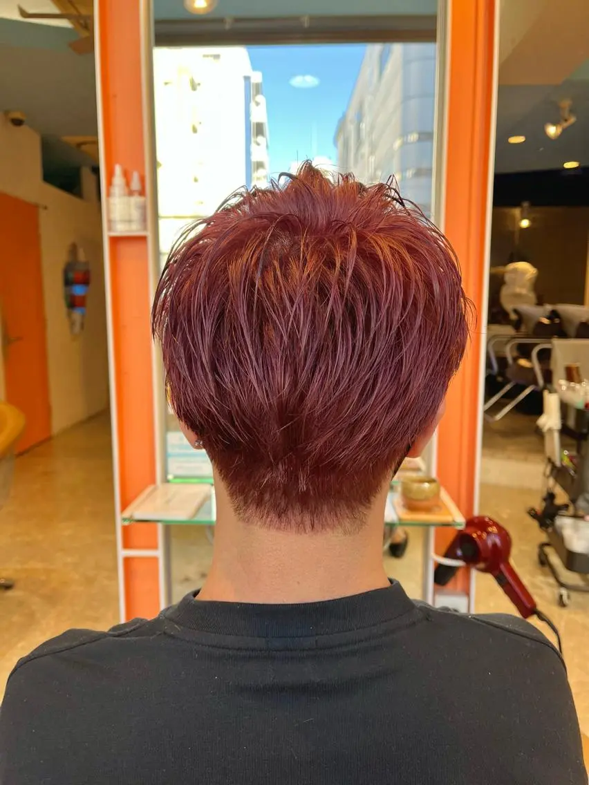 ショート カラー メンズ ヘアカラー うしだ かおるのヘアスタイル