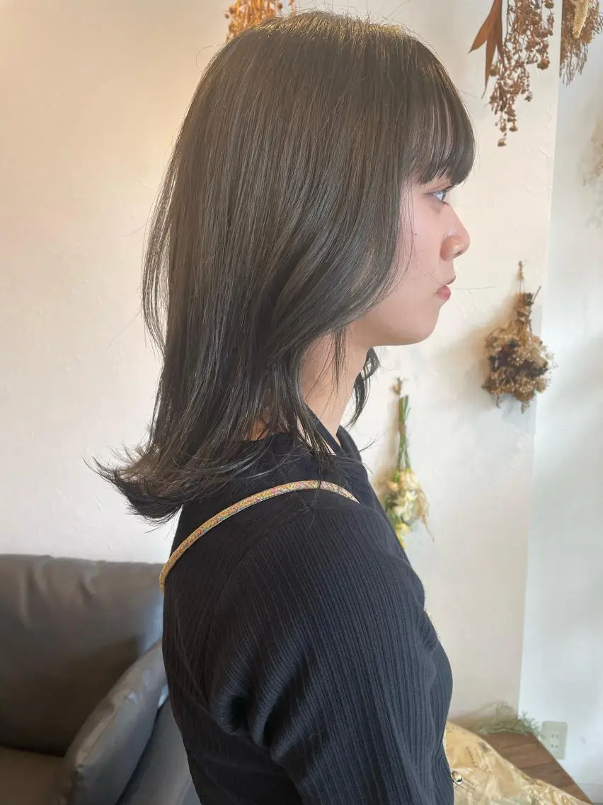 ミディアム カラー ベージュカラー オリーブベージュ ヘアカラー m ā l o.🌷 サカモトマイコのヘアスタイル