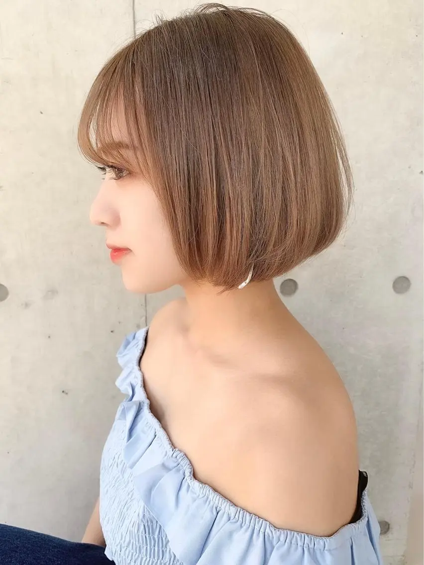 ショート カラー 💕コテ巻き風パーマ 💕KEIYA 💕のヘアスタイル