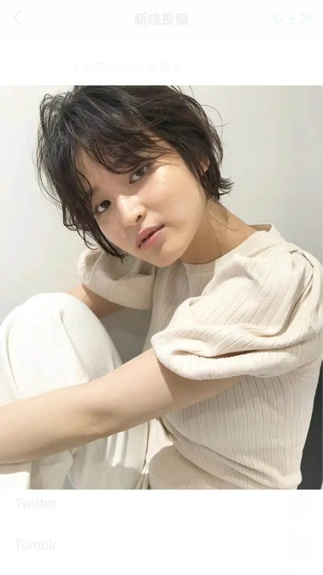 ショート カラー パーマ ニュアンスヘア☆樋口 希世☆のヘアスタイル