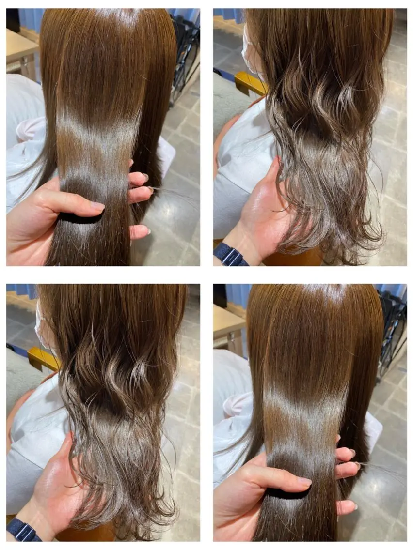 カラー イルミナカラー カット ヘアカラー トリートメント 🩵盛れる顔周りヘア EMI🩵のヘアスタイル