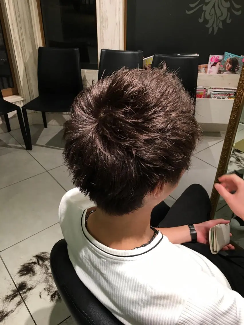 ショート 永井大樹✨ 透明感カラー✨のヘアスタイル