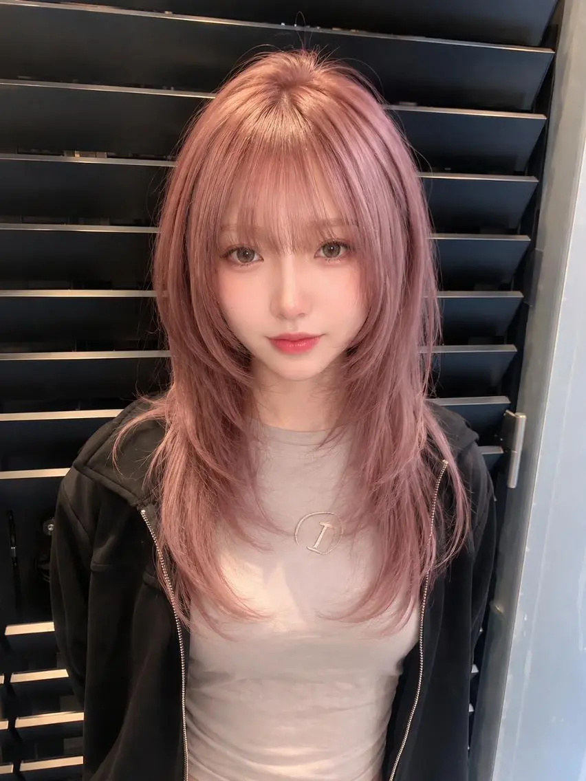 セミロング ヘアカラー 暖色/ブリーチなし ダブルカラーshunのヘアスタイル