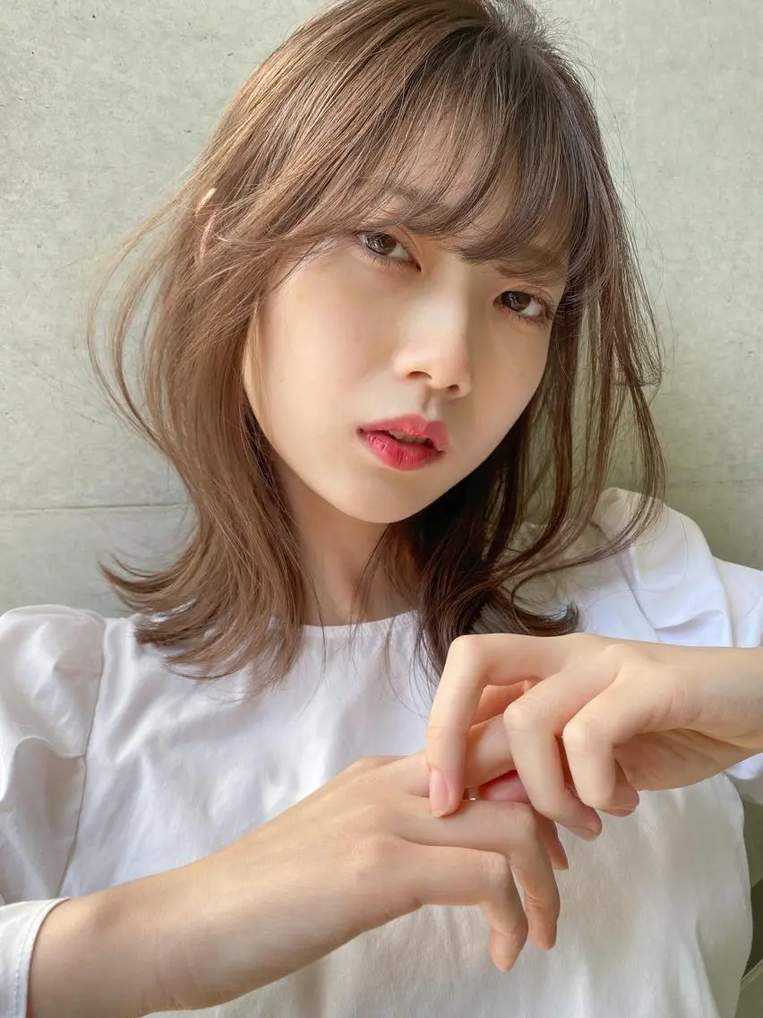 ミディアム カット ヘアカラー トリートメント nessヤマサキ リュウタのヘアスタイル