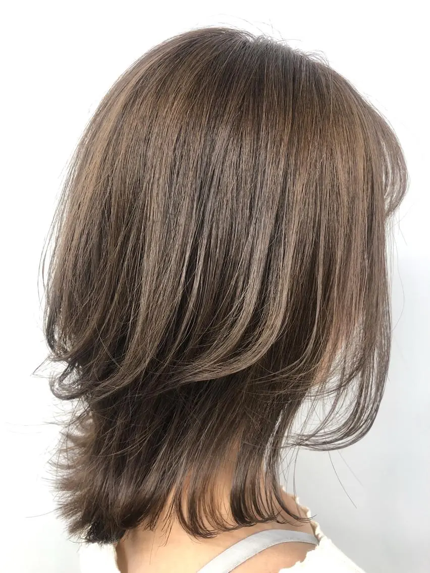 ミディアム カラー イルミナカラー ウルフカット 代表 YUKI ☆のヘアスタイル