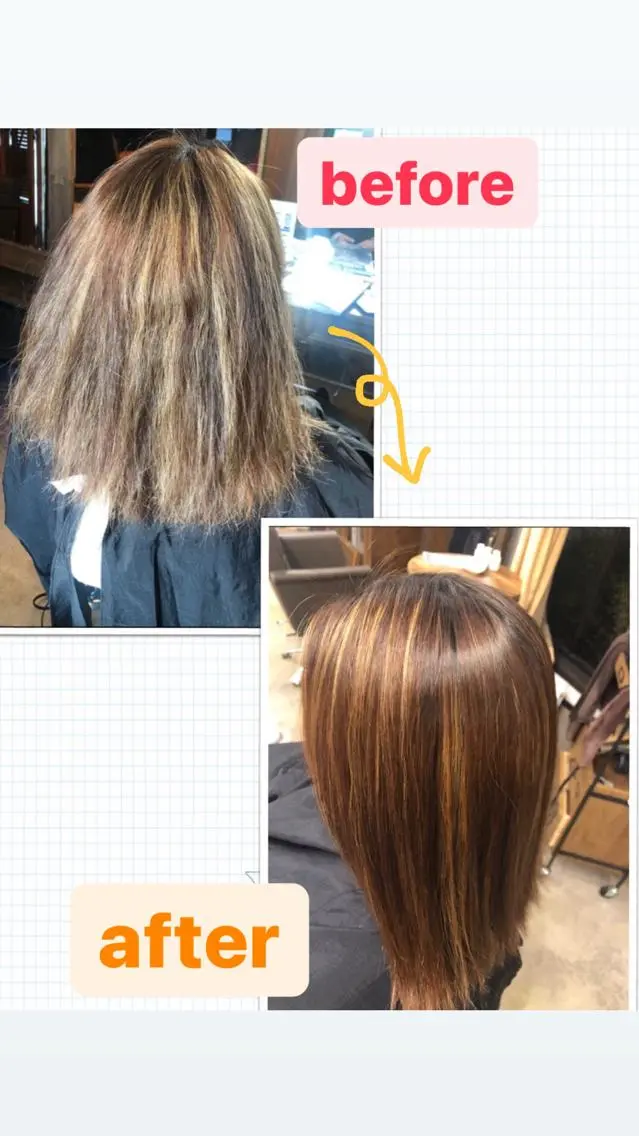 ミディアム 縮毛矯正 🩵小野 えりか🩷のヘアスタイル