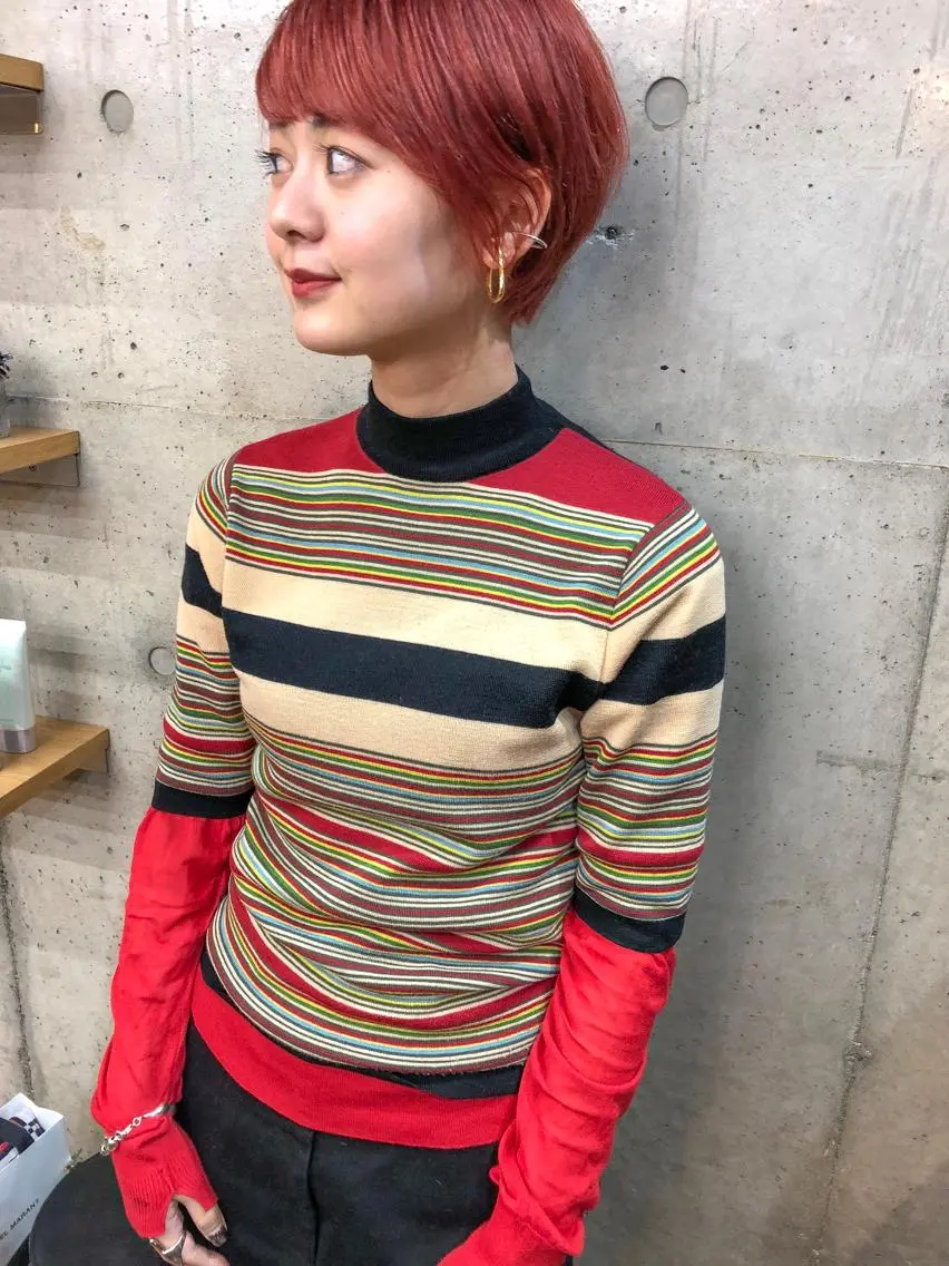 ショート カラー オレンジ ピンクカラー ショートヘア カット ヘアカラー トリートメント ヘアセット センスをお届けします 大谷将生infpのヘアスタイル