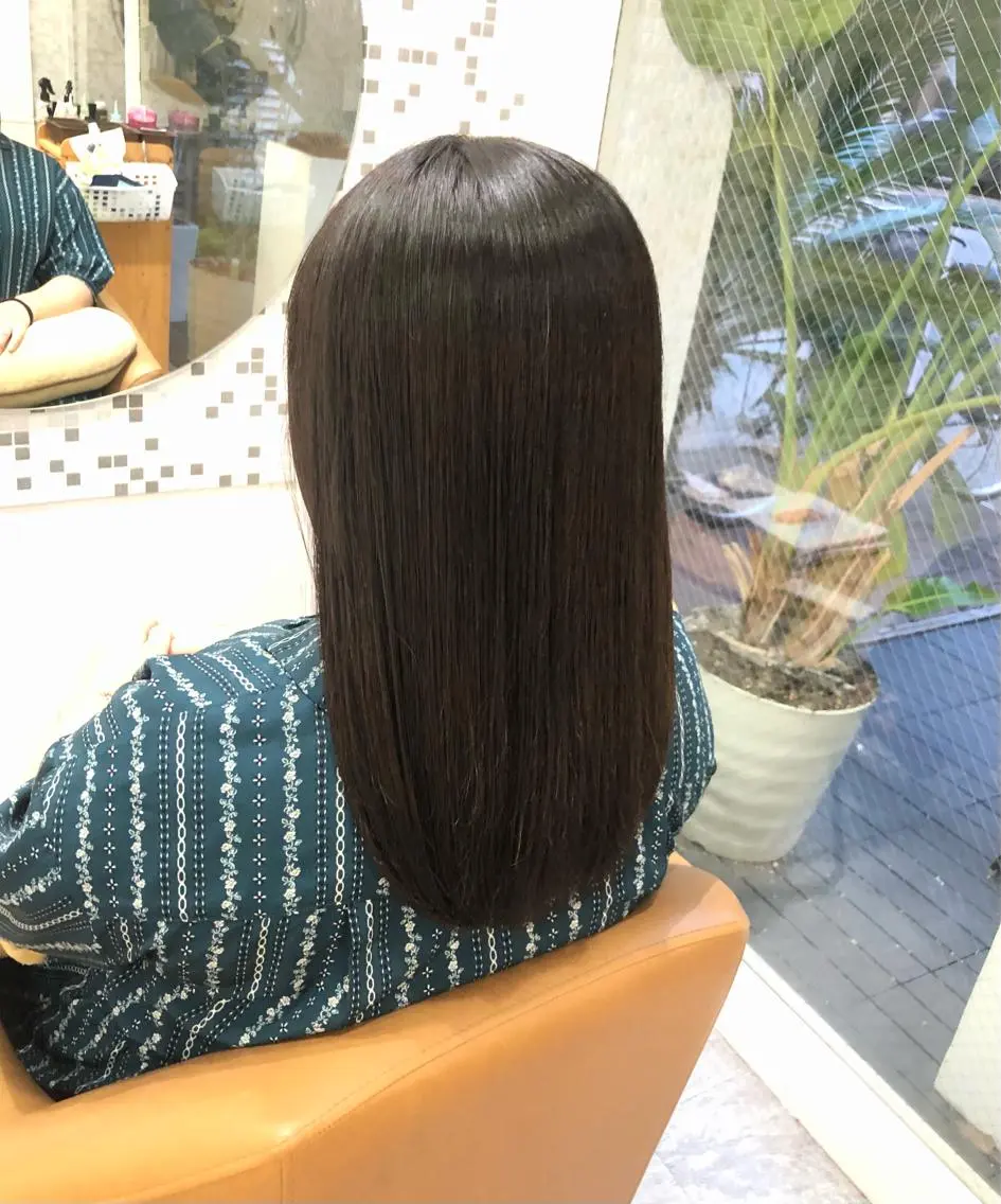 ロング パーマ ヘアアレンジ 縮毛矯正 サービス満足度 No1👑植田愛夕のヘアスタイル