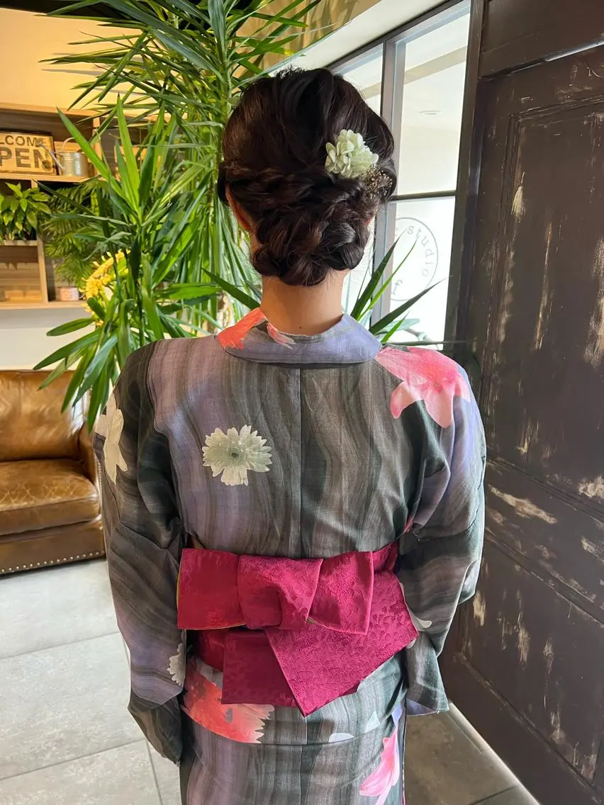 ロング ヘアアレンジ 着付け 西村 美羽のヘアスタイル