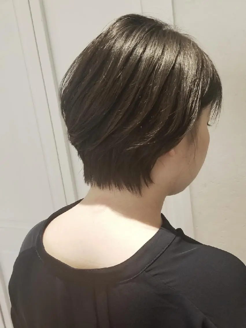 ショート ばんの かすみのヘアスタイル