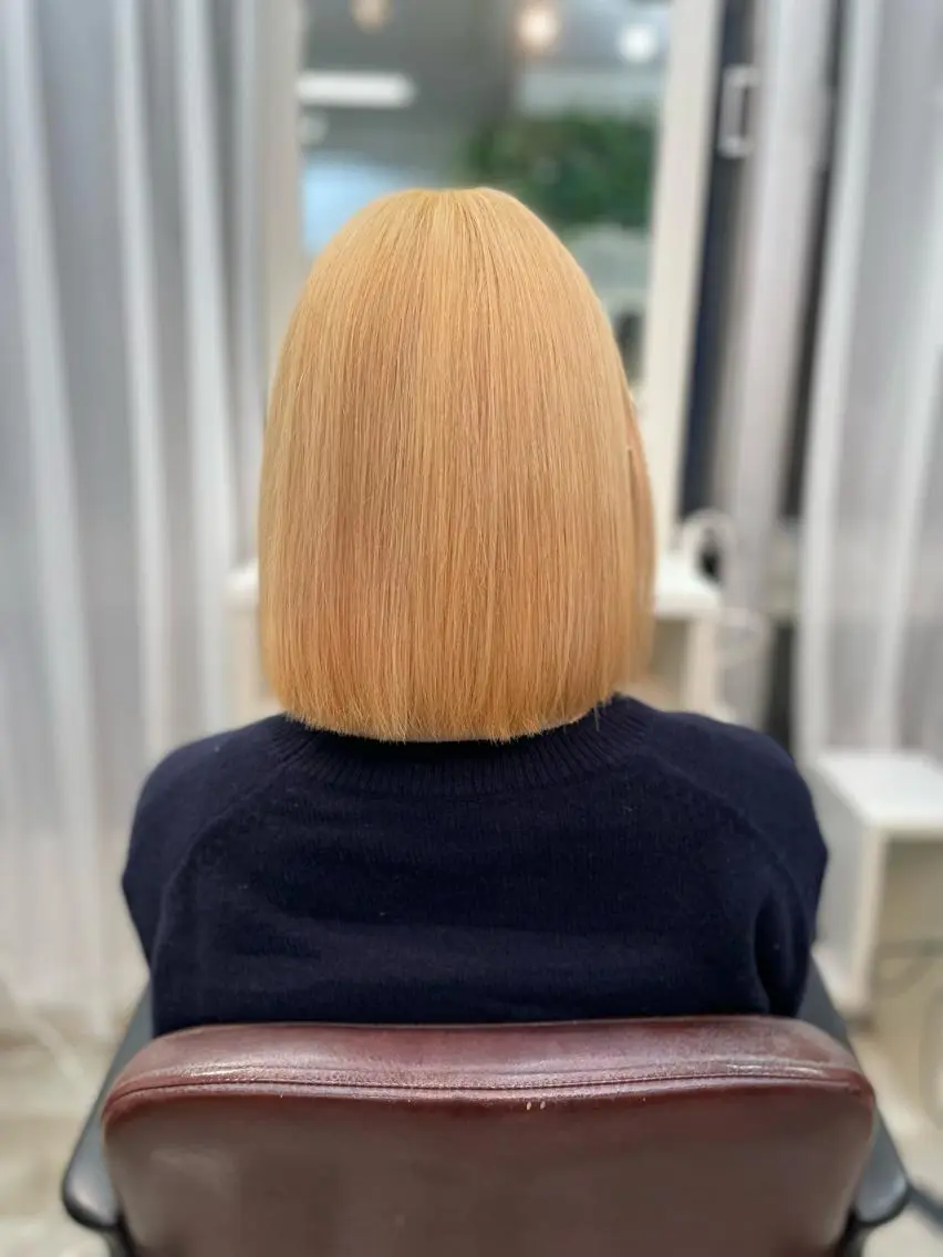 ミディアム カラー ブリーチ ケアブリーチ ヘアカラー トリートメント 韓国ヘア🤍髪質改善 🇰🇷AKANEのヘアスタイル