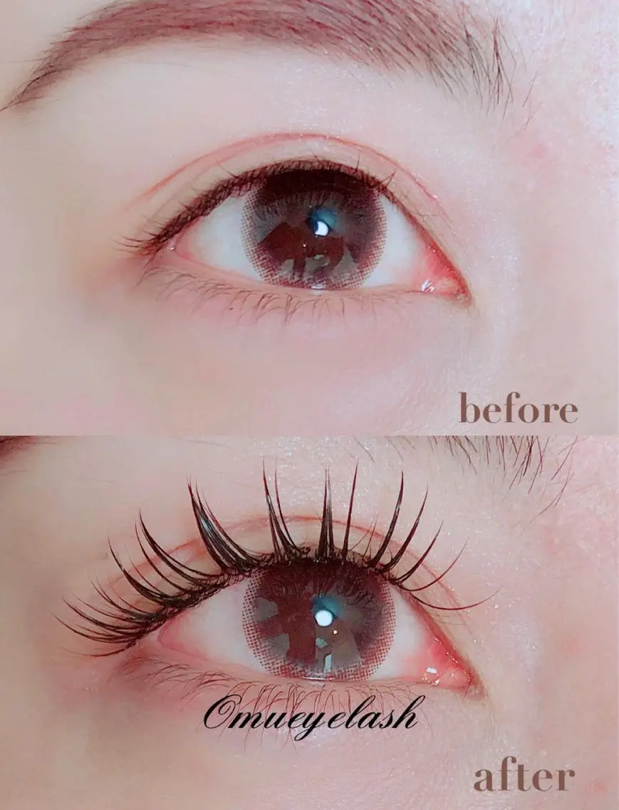 マツエク・マツパ カラーマツエク キュート フラットラッシュ パリジェンヌラッシュリフト セーブル LED＋550円☆ Omueyelashのマツエク・マツパデザイン