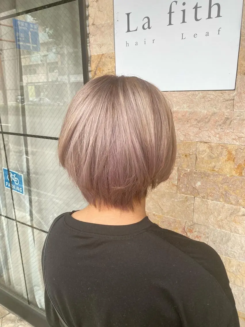 カラー ベージュカラー ミルクティーベージュ syuyama shinichiのヘアスタイル