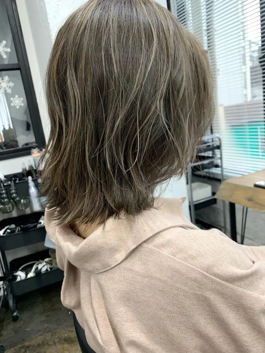 ミディアム カラー メンズパーマ メンズ特化ryoのヘアスタイル