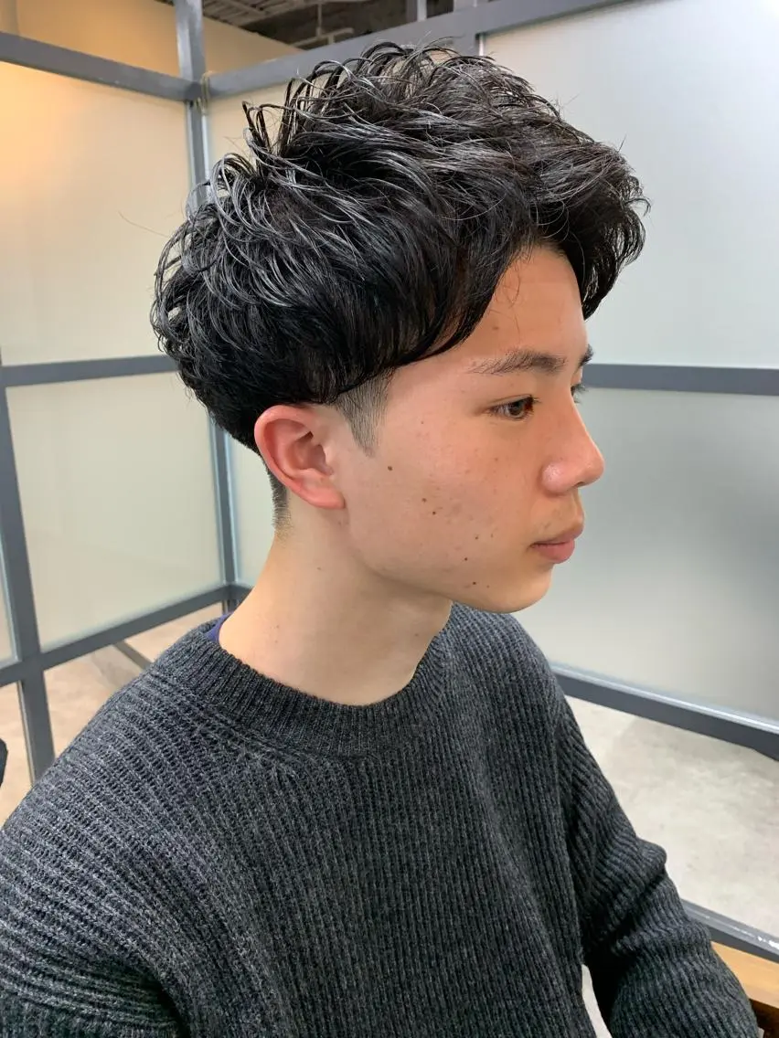 ショート パーマ メンズ カット パーマ 【S.BROOM】 店長　西川徹のヘアスタイル