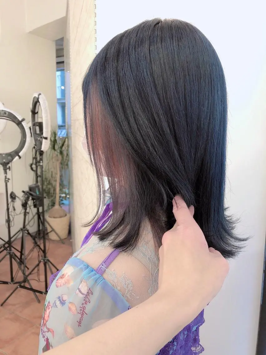 ミディアム カラー 韓国ヘア/レイヤー カット SAKURAのヘアスタイル