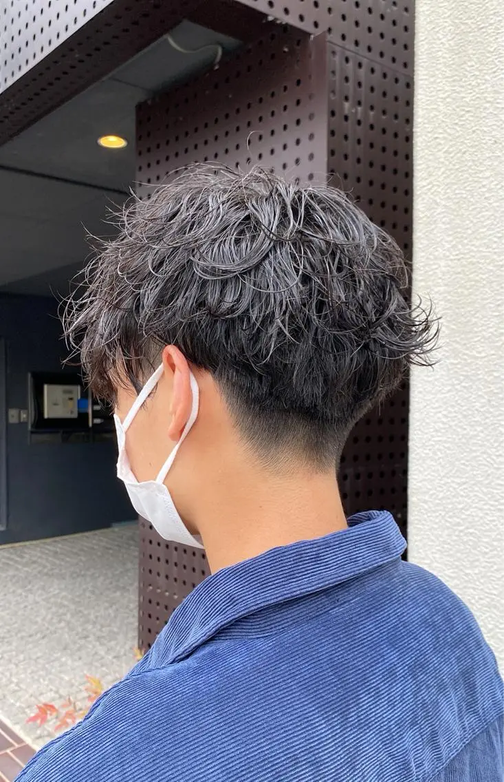 ショート パーマ メンズ カット 土畑 博矢のヘアスタイル