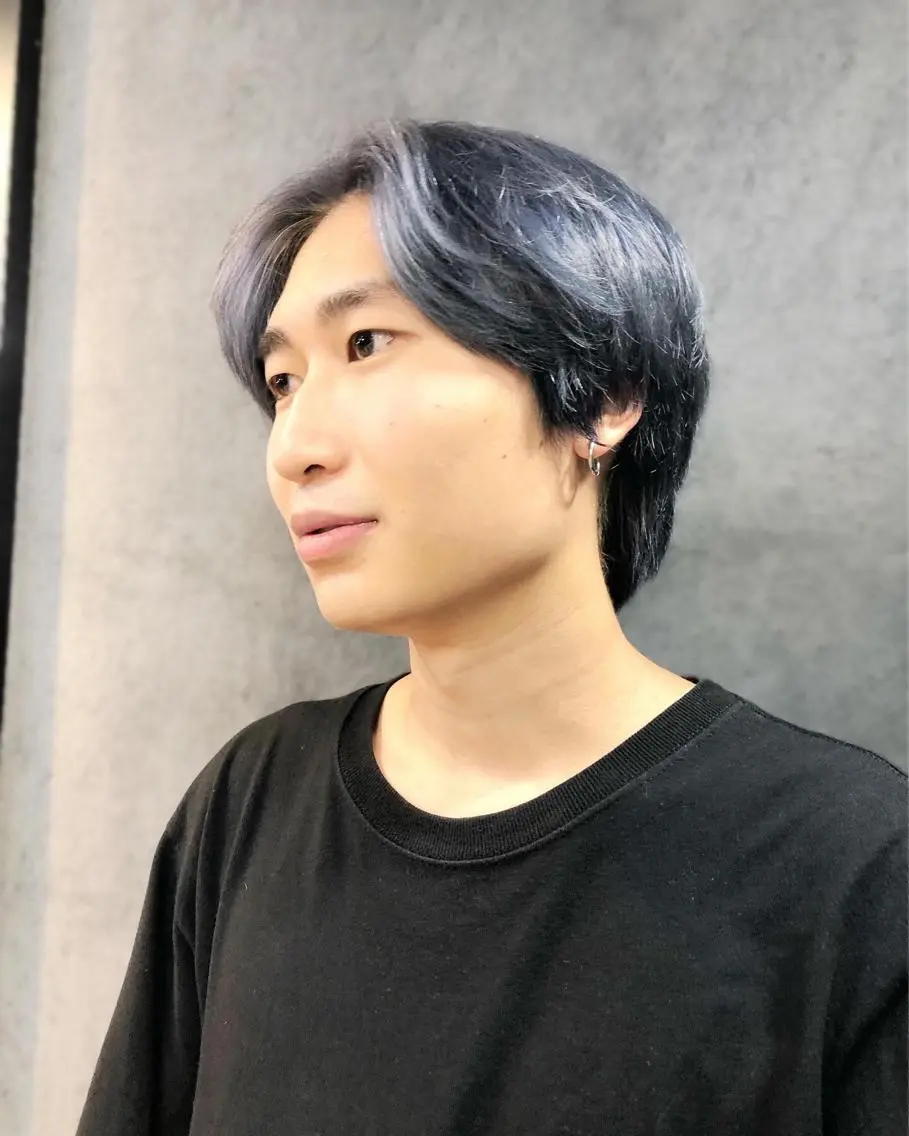 カラー ヘアアレンジ メンズ アッシュ ブルーカラー ブルーアッシュ シルバー カット ヘアカラー トリートメント ヘアセット メンズ特化✂️栗原 侑也のヘアスタイル