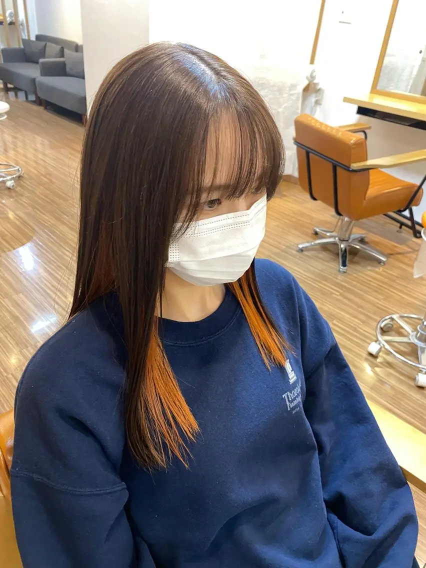 カラー ブリーチ 襟足でお悩みの方✂︎ くびれ職人ハシモトのヘアスタイル