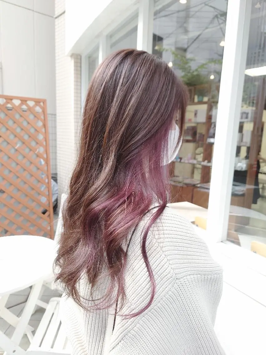ロング カラー nagane sayakaのヘアスタイル